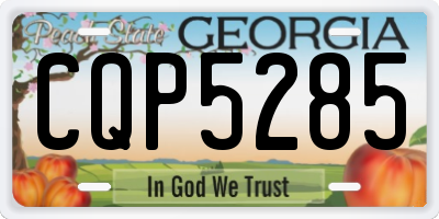 GA license plate CQP5285