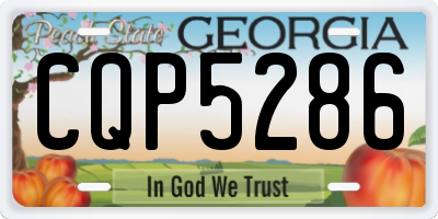 GA license plate CQP5286