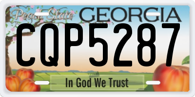 GA license plate CQP5287