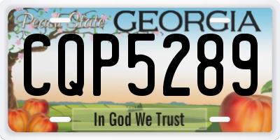 GA license plate CQP5289
