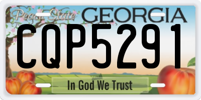 GA license plate CQP5291