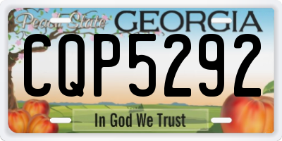GA license plate CQP5292