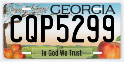 GA license plate CQP5299