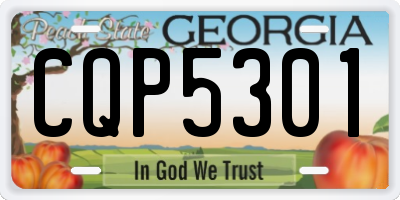 GA license plate CQP5301