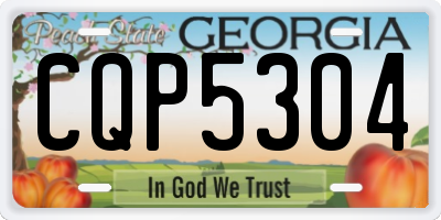 GA license plate CQP5304