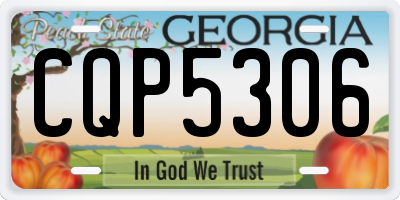 GA license plate CQP5306