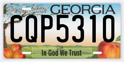 GA license plate CQP5310