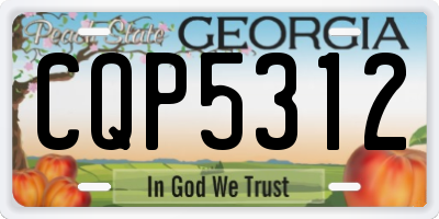 GA license plate CQP5312