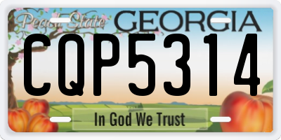 GA license plate CQP5314