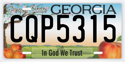 GA license plate CQP5315