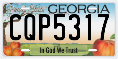 GA license plate CQP5317