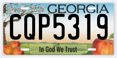 GA license plate CQP5319