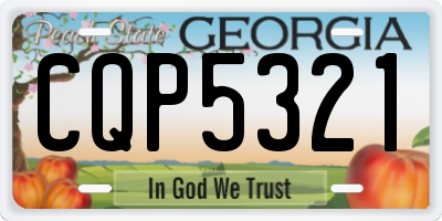 GA license plate CQP5321