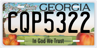 GA license plate CQP5322
