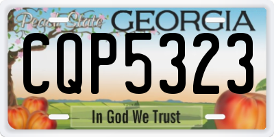 GA license plate CQP5323