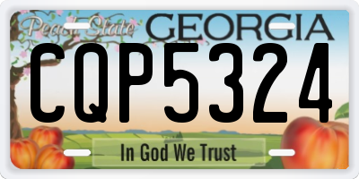 GA license plate CQP5324