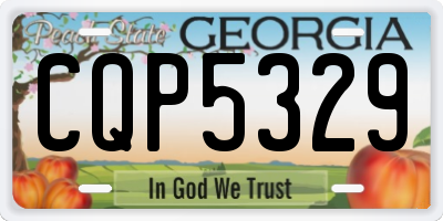 GA license plate CQP5329