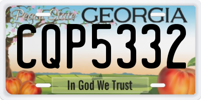 GA license plate CQP5332