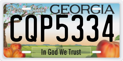 GA license plate CQP5334