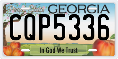 GA license plate CQP5336