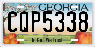 GA license plate CQP5338