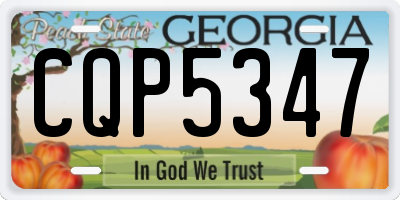 GA license plate CQP5347