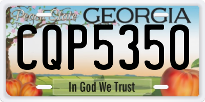 GA license plate CQP5350
