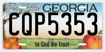 GA license plate CQP5353