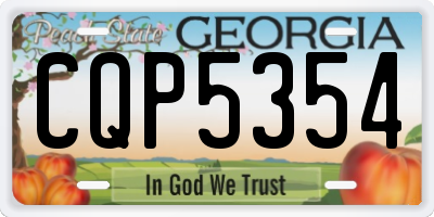 GA license plate CQP5354