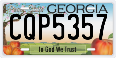 GA license plate CQP5357