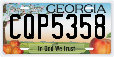 GA license plate CQP5358