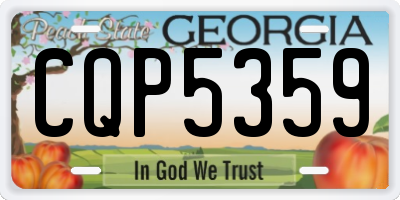 GA license plate CQP5359