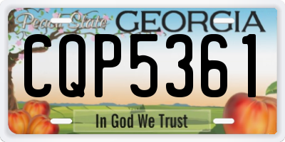 GA license plate CQP5361
