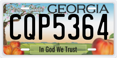 GA license plate CQP5364