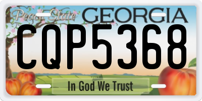 GA license plate CQP5368