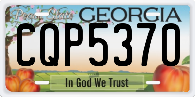 GA license plate CQP5370