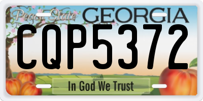 GA license plate CQP5372