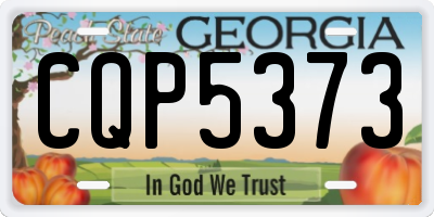 GA license plate CQP5373