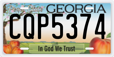 GA license plate CQP5374