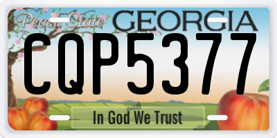 GA license plate CQP5377