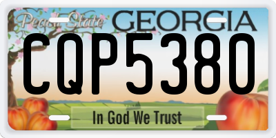 GA license plate CQP5380