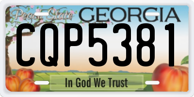 GA license plate CQP5381