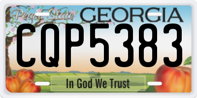 GA license plate CQP5383
