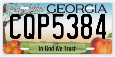 GA license plate CQP5384