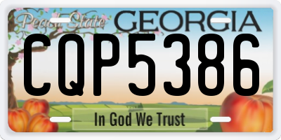 GA license plate CQP5386