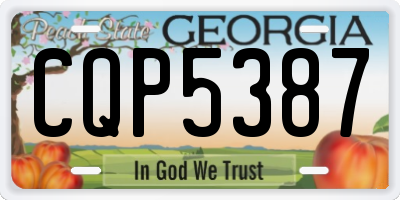 GA license plate CQP5387