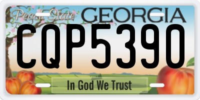 GA license plate CQP5390