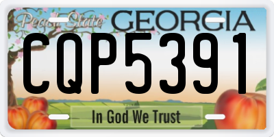 GA license plate CQP5391