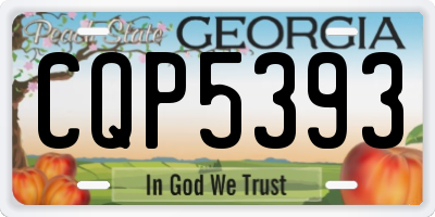 GA license plate CQP5393