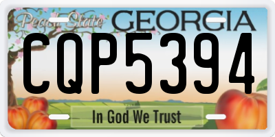 GA license plate CQP5394